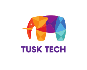 Tusk - Diamond Elephant logo design