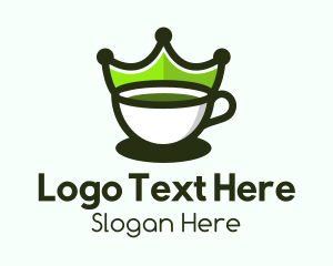 Tea Leaves - Tea Cup Crown logo design