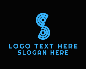 Online - Industrial Technology Letter S logo design