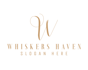 Elegant W Script logo design