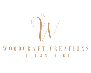 Elegant W Script logo design