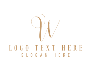 Elegant W Script Logo