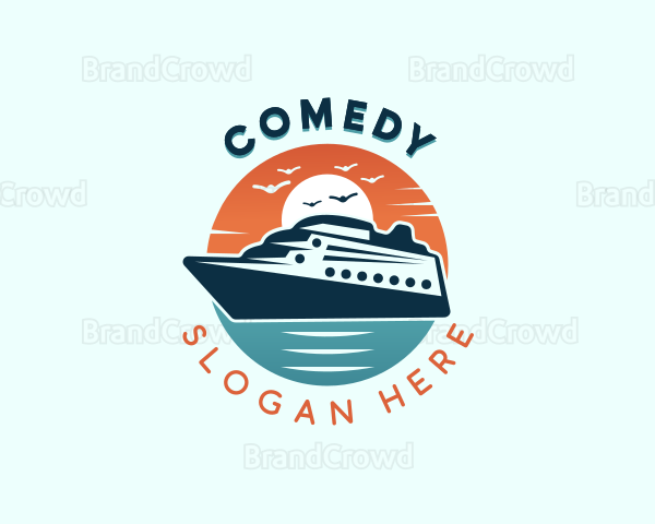 Ocean Cruise Ship Logo
