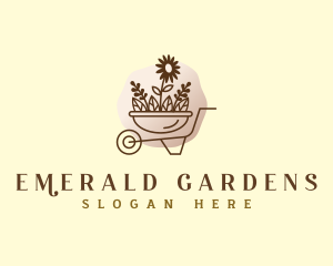 Wheelbarrow Botanical Garden logo design