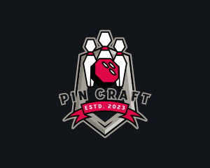 Pin - Bowling Pin Banner logo design