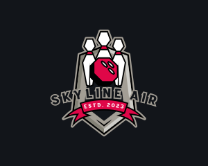 Bowling Pin Banner logo design