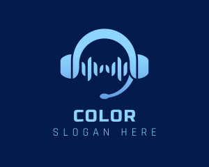 Blue Music Headphone Logo