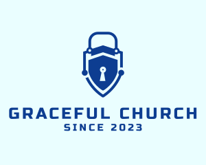 Online Protection - Digital Lock Security logo design