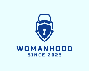 Antivirus - Digital Lock Security logo design