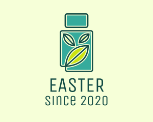 Vegan - Organic Medicine Bottle logo design