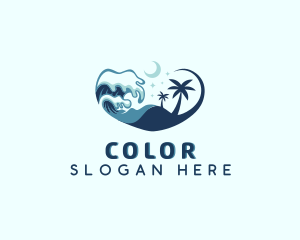 Tropical - Ocean Wave Beach Resort logo design