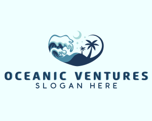 Ocean Wave Beach Resort logo design