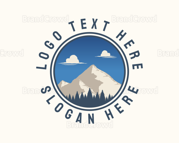 Mountain Camping Trip Logo