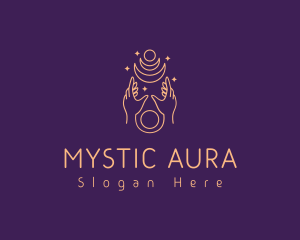 Mystical Hand Moon  logo design