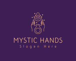 Mystical Hand Moon  logo design