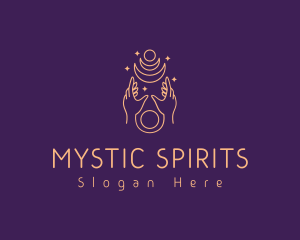 Mystical Hand Moon  logo design