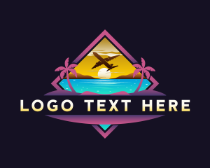 Tourist - Tropical Beach Trip logo design