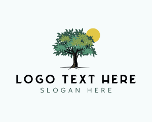 Eco - Botanical Forest Tree logo design