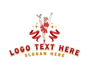 Cheerleader - Female Cheerleader Squad logo design