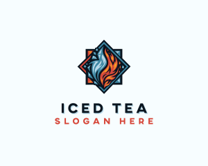 Fire Ice Temperature logo design