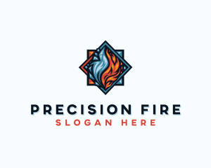 Fire Ice Temperature logo design