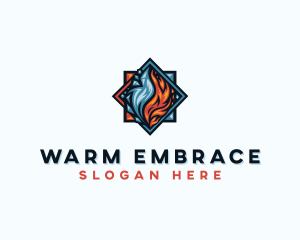 Fire Ice Temperature logo design