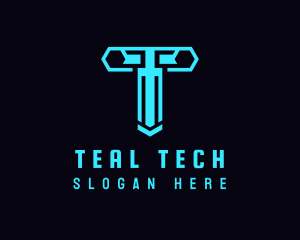 Generic Cyber Tech Letter T logo design