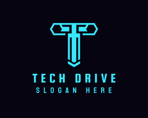 Generic Cyber Tech Letter T logo design