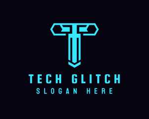 Generic Cyber Tech Letter T logo design