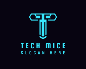 Generic Cyber Tech Letter T logo design