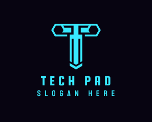 Generic Cyber Tech Letter T logo design