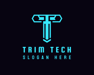 Generic Cyber Tech Letter T logo design