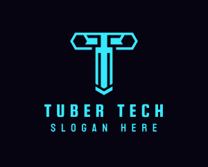 Generic Cyber Tech Letter T logo design