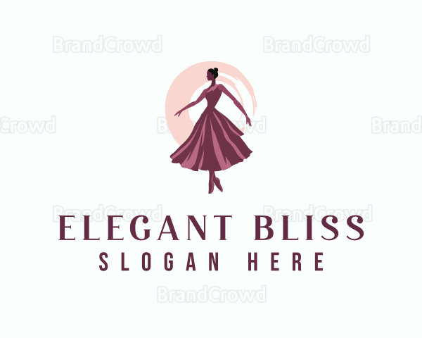 Ballerina Female Dancer Logo