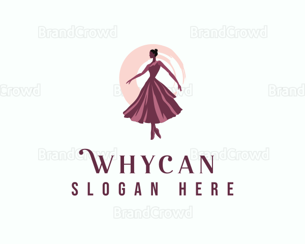 Ballerina Female Dancer Logo