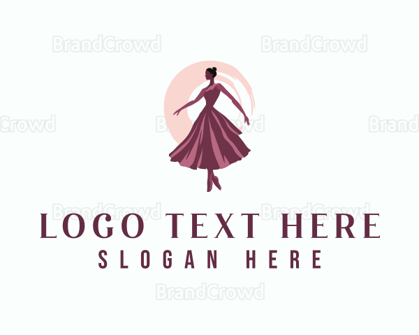 Ballerina Female Dancer Logo