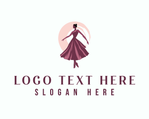 Ballerina - Ballerina Female Dancer logo design