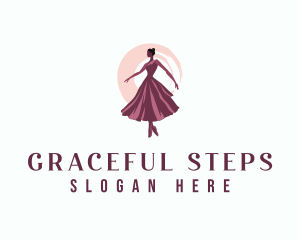 Ballerina - Ballerina Female Dancer logo design