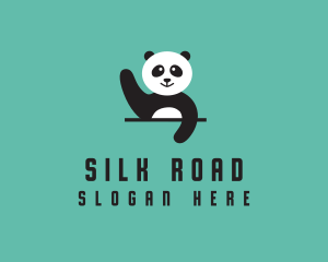 China - Waving Panda Animal logo design