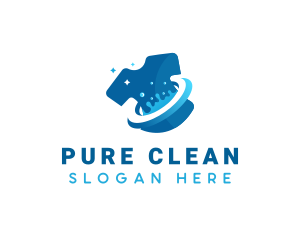 Shirt Wash Cleaning logo design