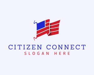 Citizenship - American Flag Patriot logo design