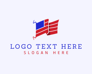 President - American Flag Patriot logo design