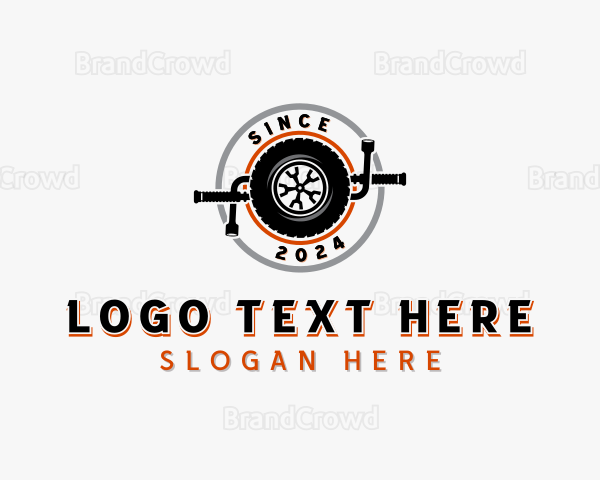 Tire Detailing Mechanic Logo