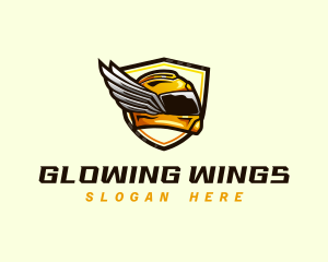 Helmet Wings Shield logo design