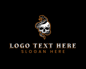 Death - Snake Skull Death logo design