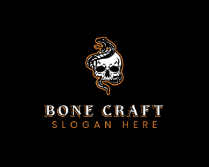 Bones - Snake Skull Death logo design