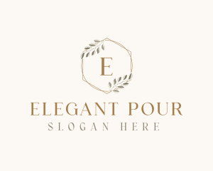 Elegant Leaf Decor logo design