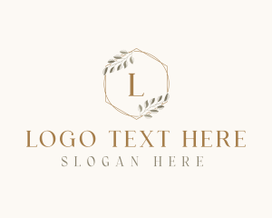 Wedding - Elegant Leaf Decor logo design