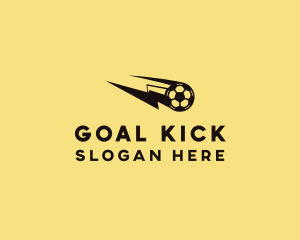 Soccer Team - Lightning Soccer Ball logo design