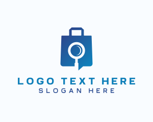 Supermarket - Magnifying Glass Bag logo design